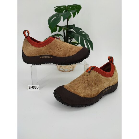 Merrell Women's Performance Footwear Brown Leather Slip On Shoes Size 8 US - Picture 1 of 8